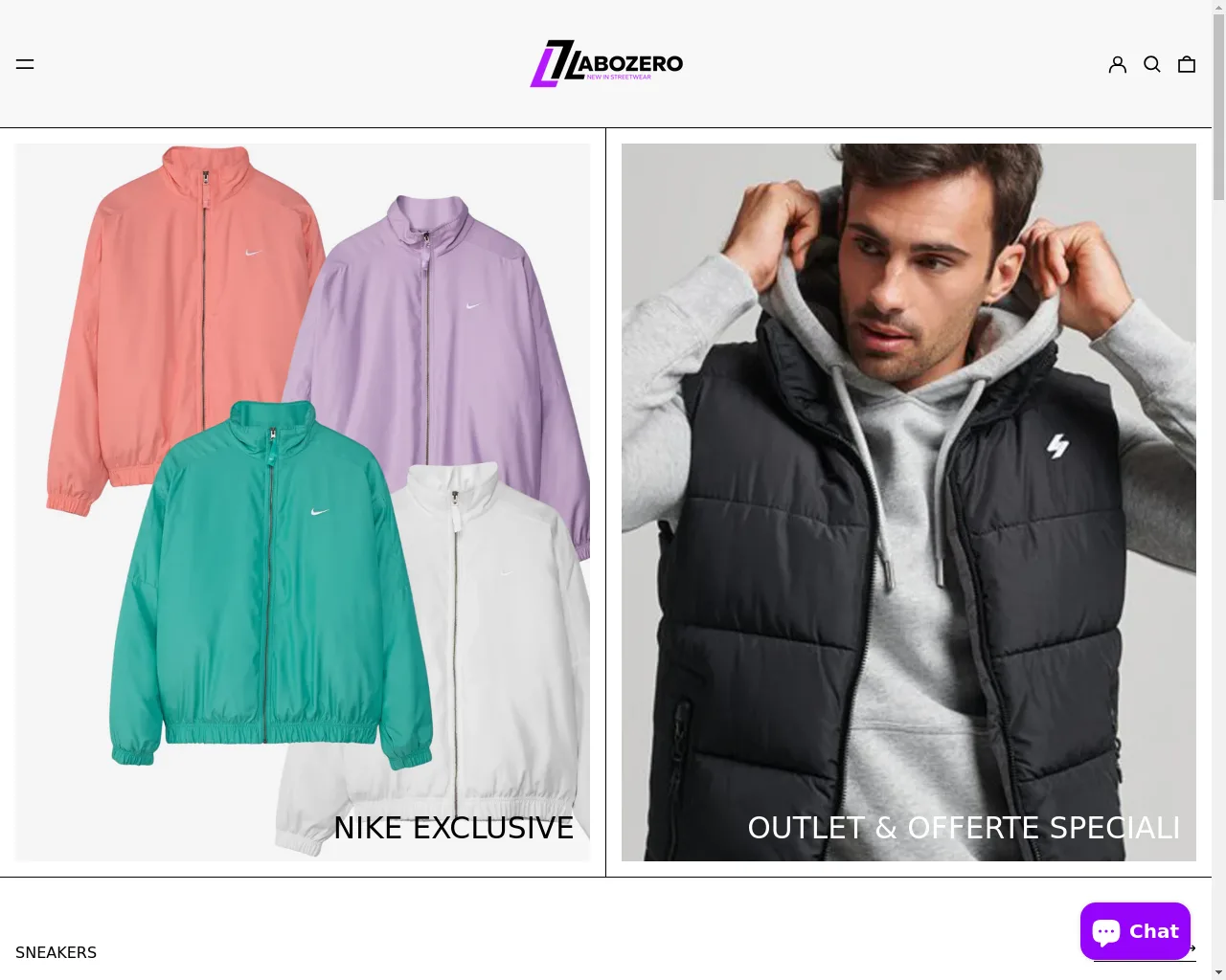 Labozero.it — Italian Fashion & Streetwear E-Commerce